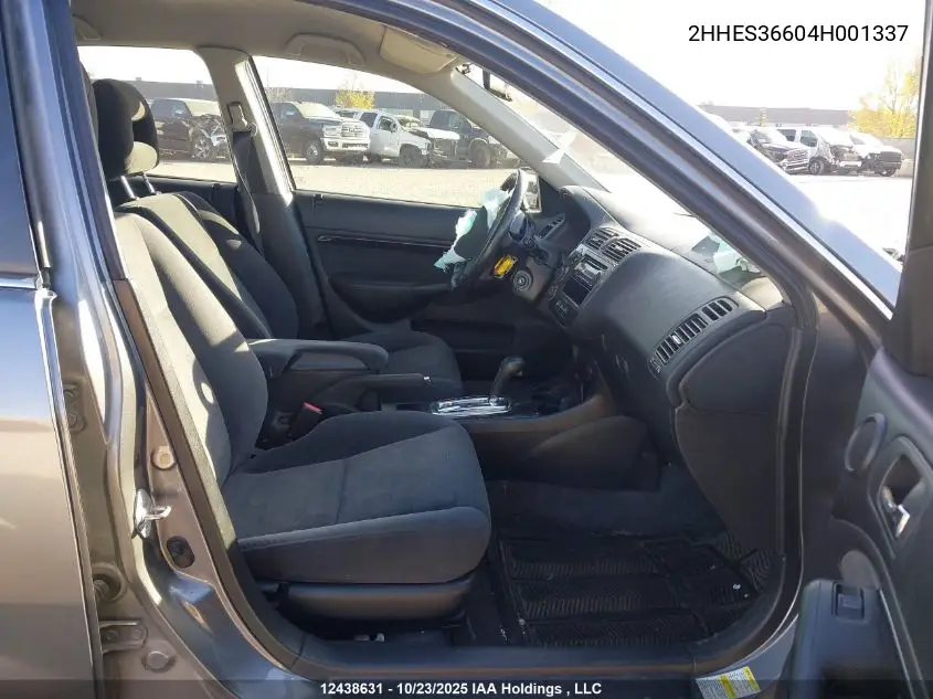2HHES36604H001337 2004 Acura 1.7El Touring