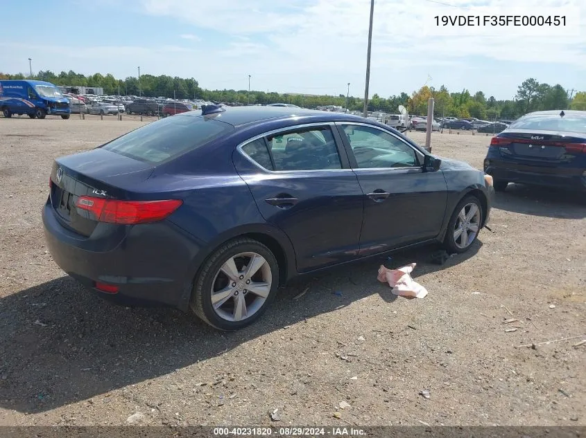 19VDE1F35FE000451 2015 Acura Ilx 2.0L