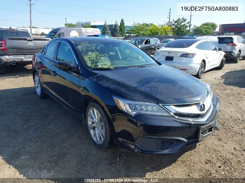 19UDE2F75GA800883 2016 Acura Ilx