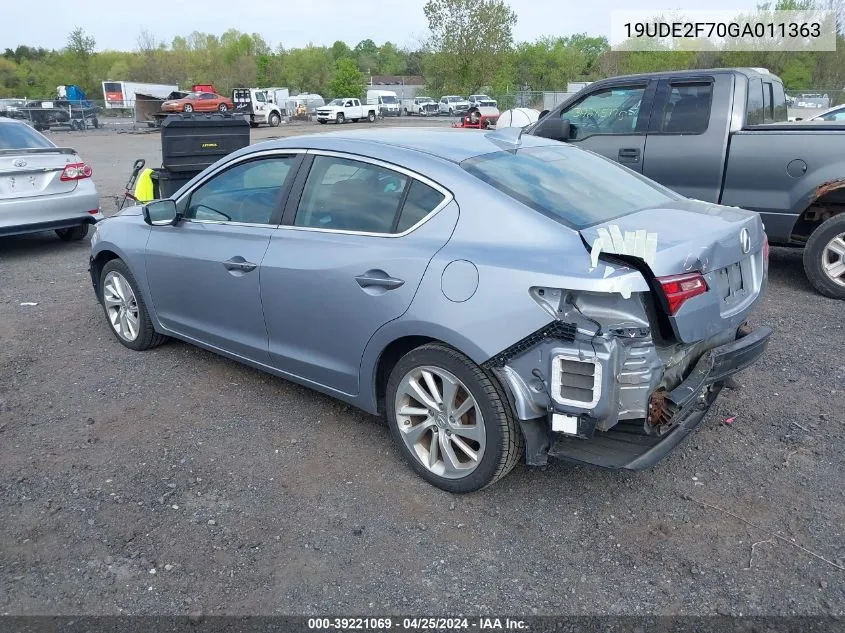 19UDE2F70GA011363 2016 Acura Ilx Premium Package/Technology Plus Package