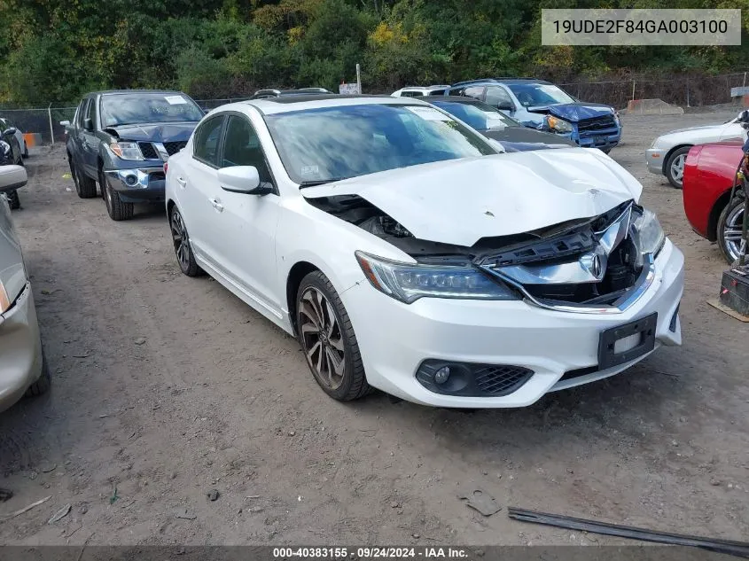 19UDE2F84GA003100 2016 Acura Ilx Premium A-Spec Packages/Technology Plus A-Spec Packages