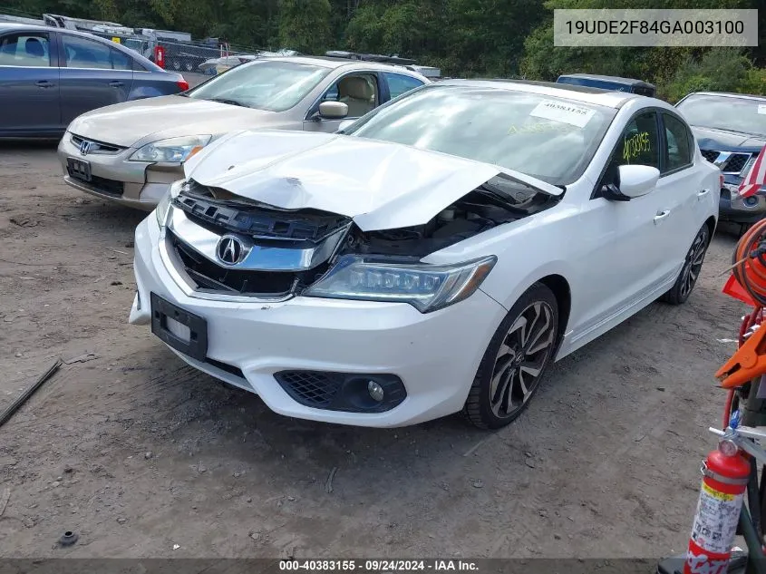 19UDE2F84GA003100 2016 Acura Ilx Premium A-Spec Packages/Technology Plus A-Spec Packages