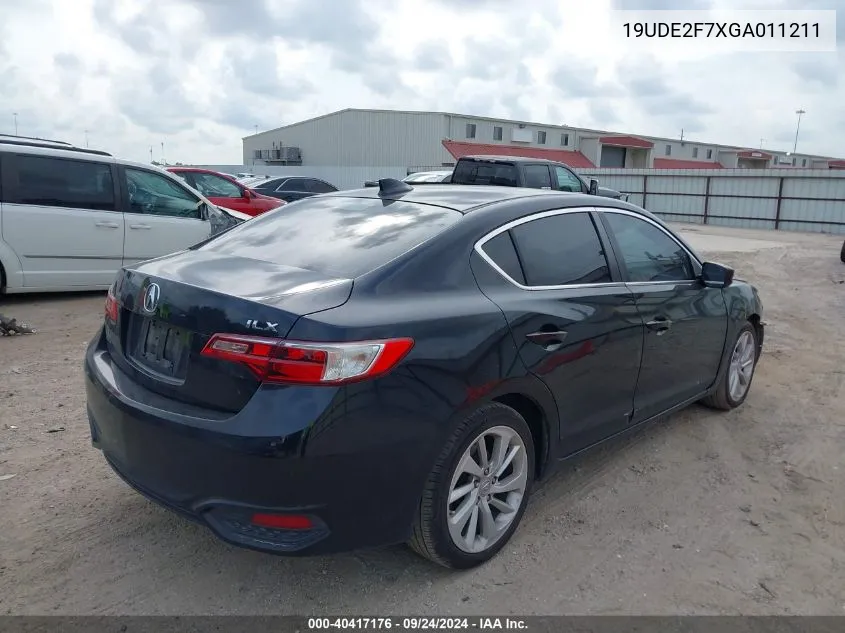 19UDE2F7XGA011211 2016 Acura Ilx Premium/Technology