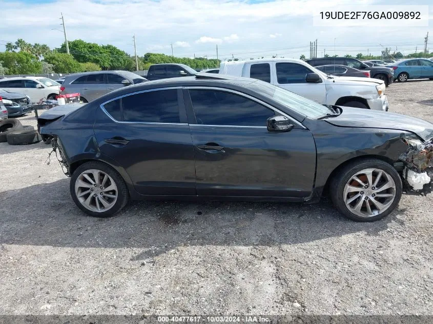 19UDE2F76GA009892 2016 Acura Ilx 2.4L