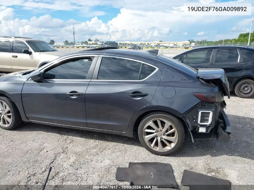 19UDE2F76GA009892 2016 Acura Ilx 2.4L