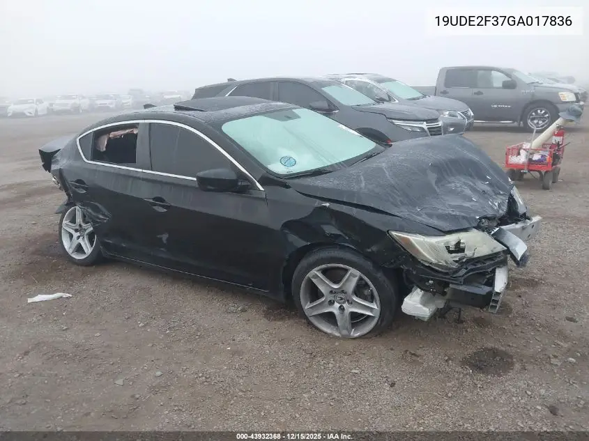 19UDE2F37GA017836 2016 Acura Ilx 2.4L/Acurawatch Plus Package