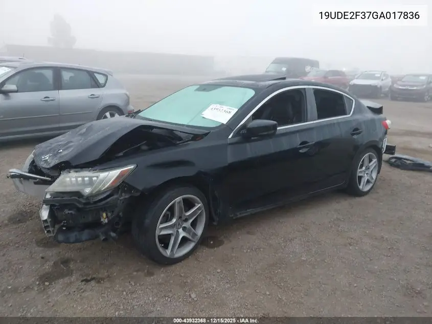 19UDE2F37GA017836 2016 Acura Ilx 2.4L/Acurawatch Plus Package