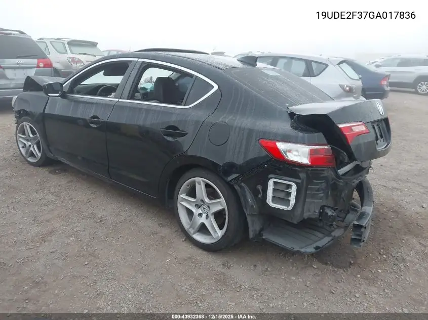 19UDE2F37GA017836 2016 Acura Ilx 2.4L/Acurawatch Plus Package