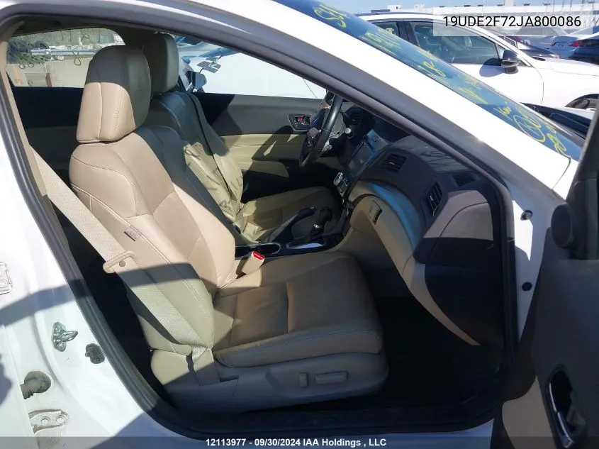 19UDE2F72JA800086 2018 Acura Ilx