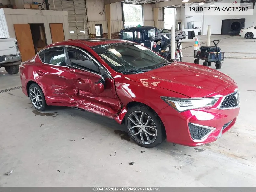 19UDE2F76KA015202 2019 Acura Ilx Premium Package/Technology Package