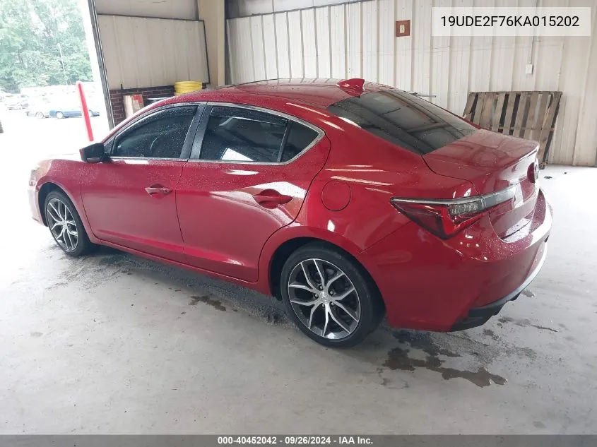 19UDE2F76KA015202 2019 Acura Ilx Premium Package/Technology Package