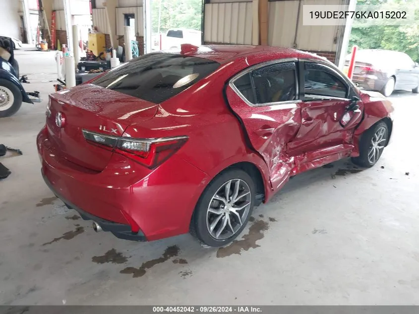 19UDE2F76KA015202 2019 Acura Ilx Premium Package/Technology Package