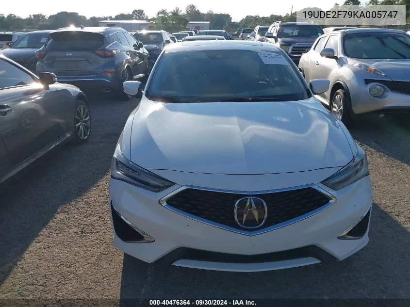 19UDE2F79KA005747 2019 Acura Ilx Premium Package/Technology Package