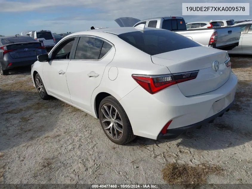 19UDE2F7XKA009578 2019 Acura Ilx Premium/Technology