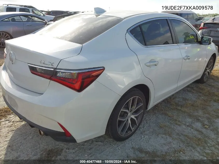 19UDE2F7XKA009578 2019 Acura Ilx Premium/Technology