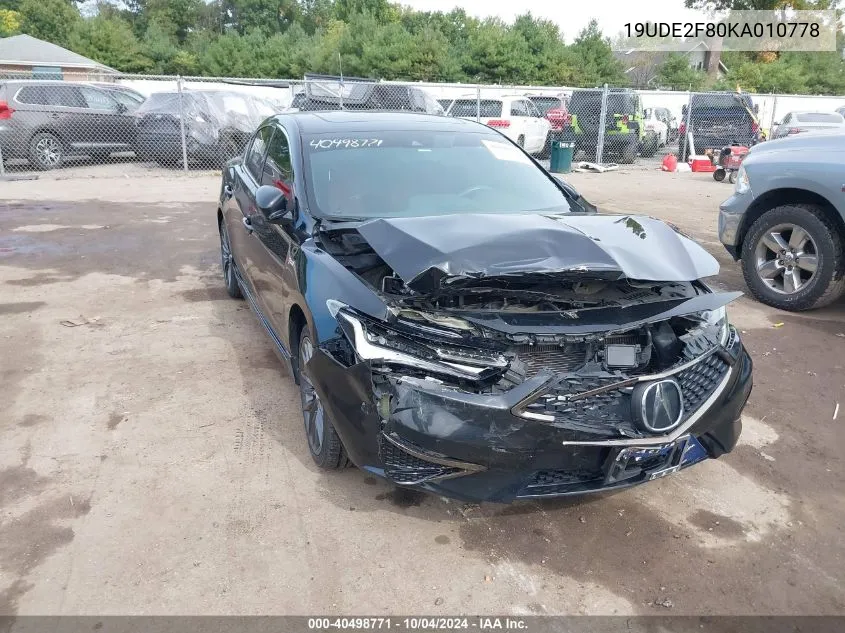 19UDE2F80KA010778 2019 Acura Ilx Premium A-Spec Packages/Technology A-Spec Packages