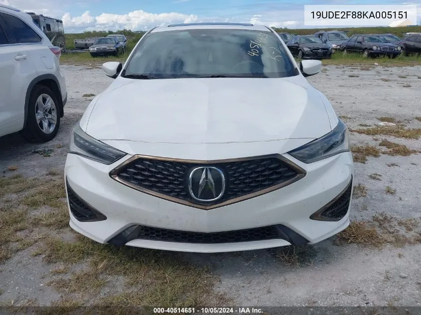 19UDE2F88KA005151 2019 Acura Ilx Premium A-Spec/Technology