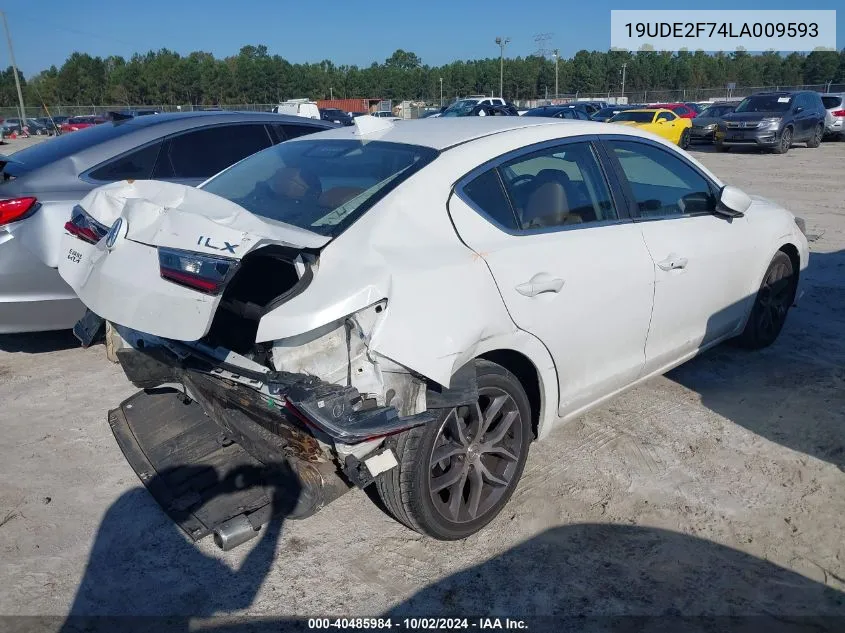 19UDE2F74LA009593 2020 Acura Ilx Premium Package/Technology Package