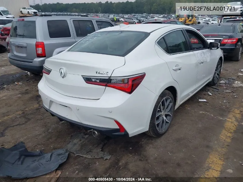 19UDE2F76LA001771 2020 Acura Ilx Premium Package/Technology Package