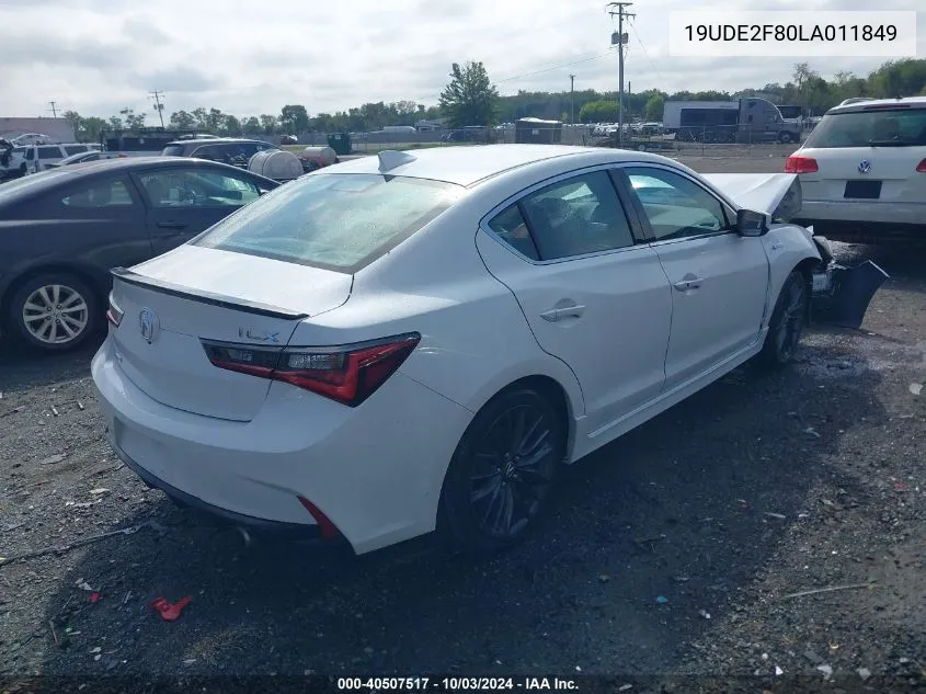 19UDE2F80LA011849 2020 Acura Ilx Premium A-Spec Packages/Technology A-Spec Packages