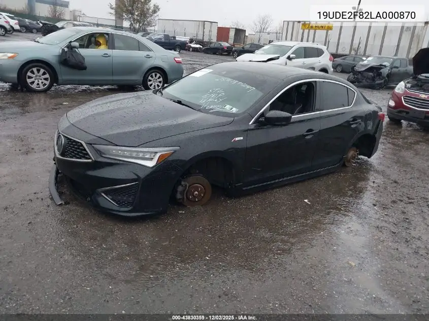 19UDE2F82LA000870 2020 Acura Ilx