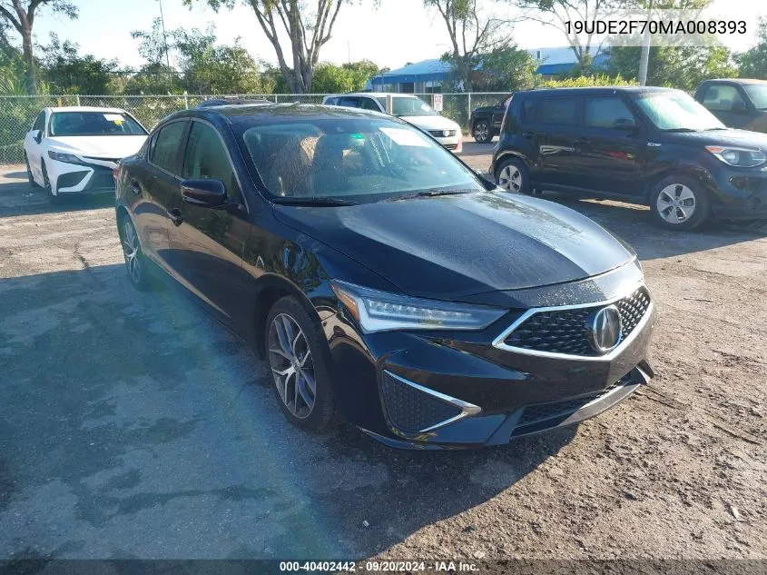 19UDE2F70MA008393 2021 Acura Ilx Premium Package/Technology Package