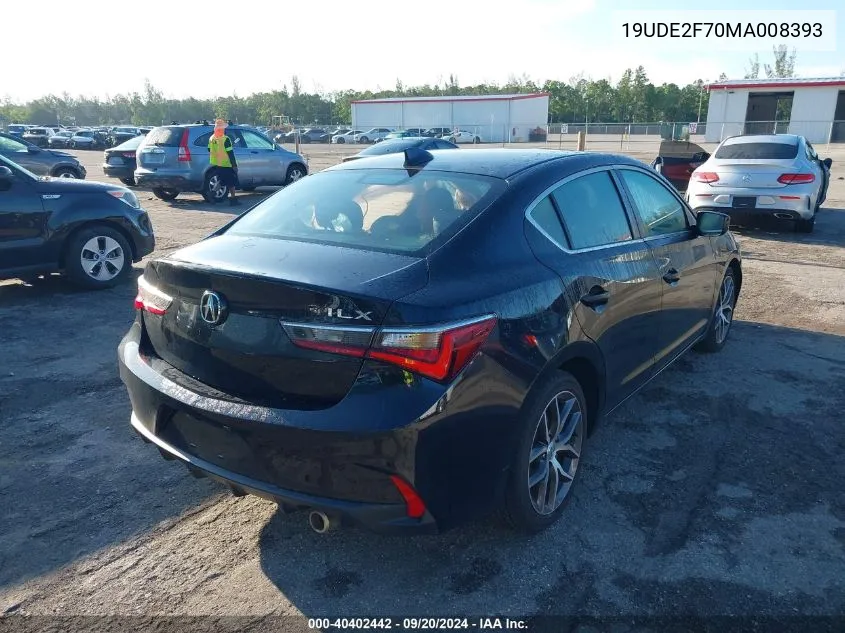 19UDE2F70MA008393 2021 Acura Ilx Premium Package/Technology Package