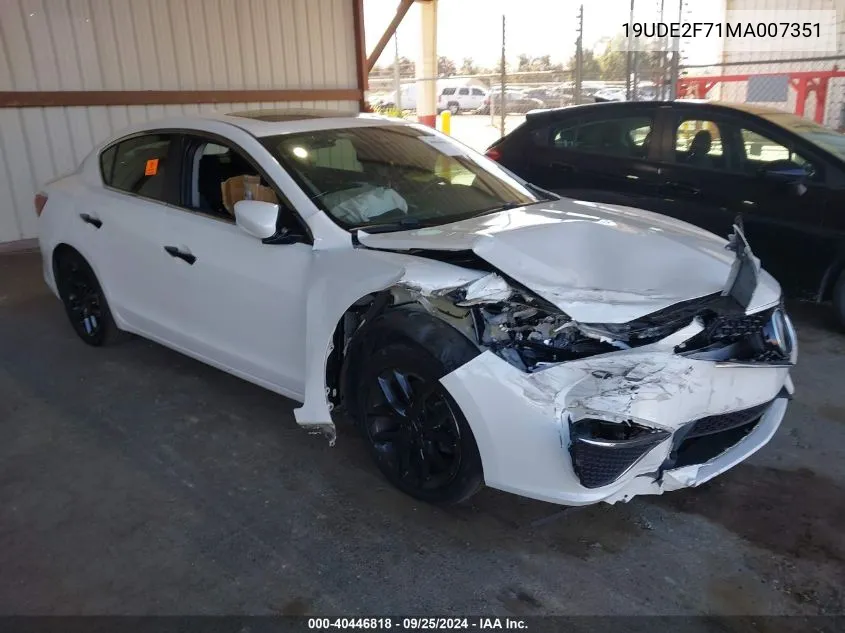 19UDE2F71MA007351 2021 Acura Ilx Premium Package/Technology Package