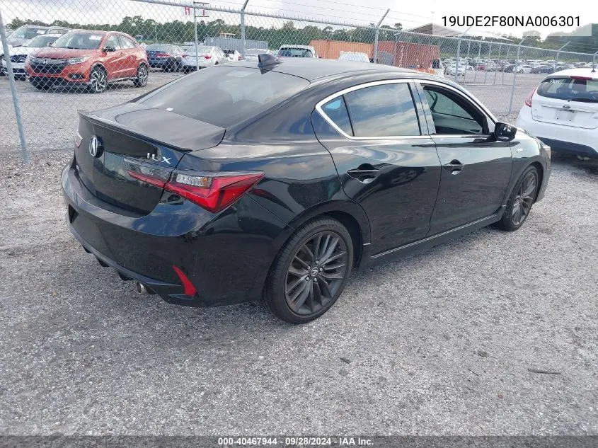 19UDE2F80NA006301 2022 Acura Ilx Premium A-Spec Packages/Technology A-Spec Packages