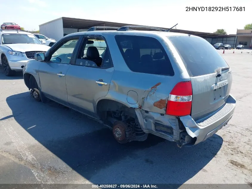 2HNYD18292H517681 2002 Acura Mdx