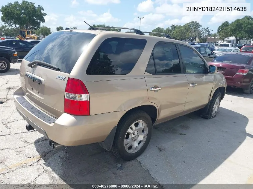 2HNYD18242H514638 2002 Acura Mdx