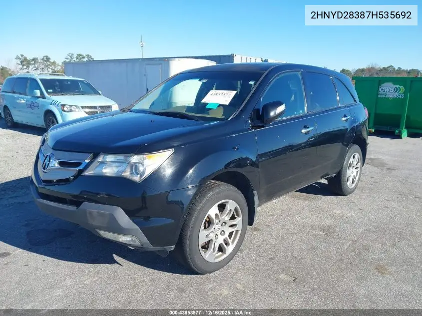 2HNYD28387H535692 2007 Acura Mdx Technology Package