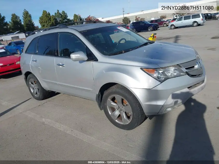 2HNYD28867H511080 2007 Acura Mdx Sport Package