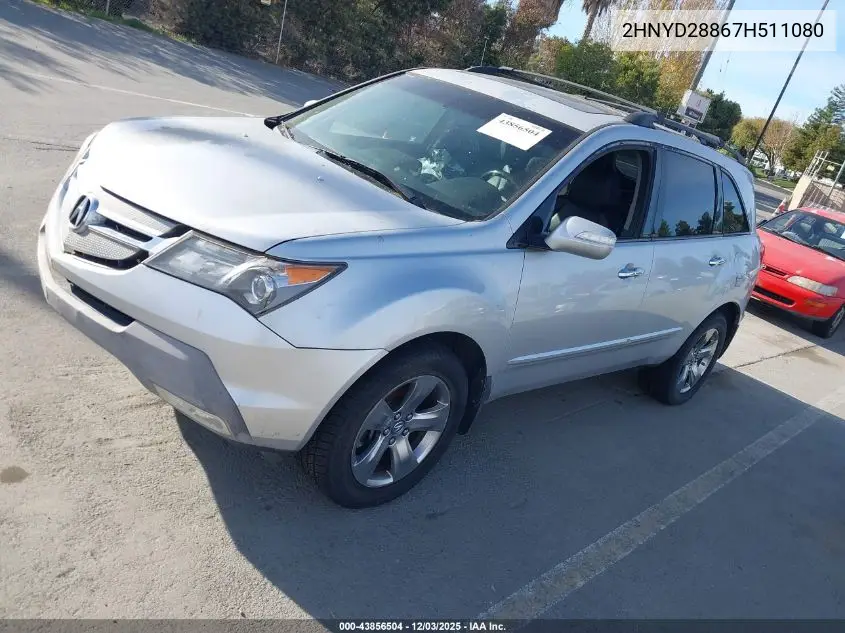 2HNYD28867H511080 2007 Acura Mdx Sport Package