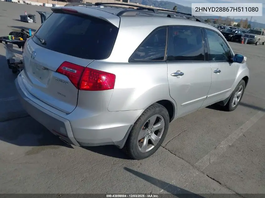 2HNYD28867H511080 2007 Acura Mdx Sport Package