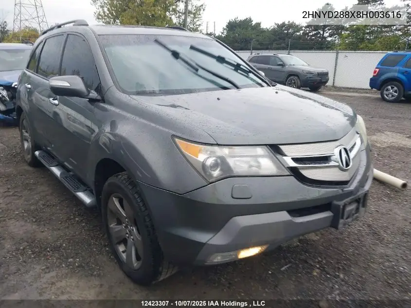 2HNYD288X8H003616 2008 Acura Mdx Sport