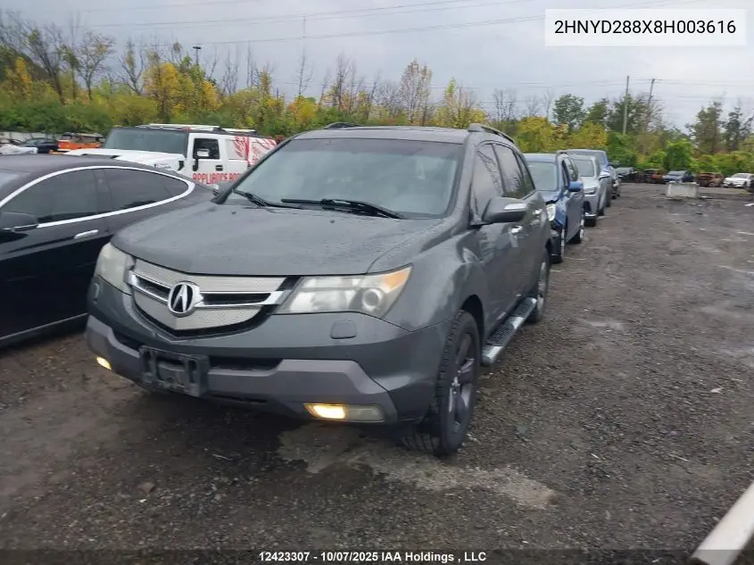 2HNYD288X8H003616 2008 Acura Mdx Sport