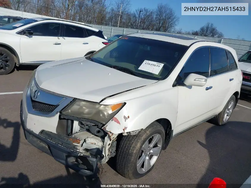 2HNYD2H27AH515433 2010 Acura Mdx