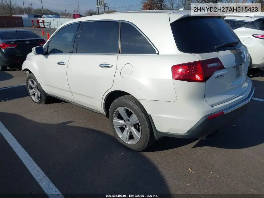 2HNYD2H27AH515433 2010 Acura Mdx