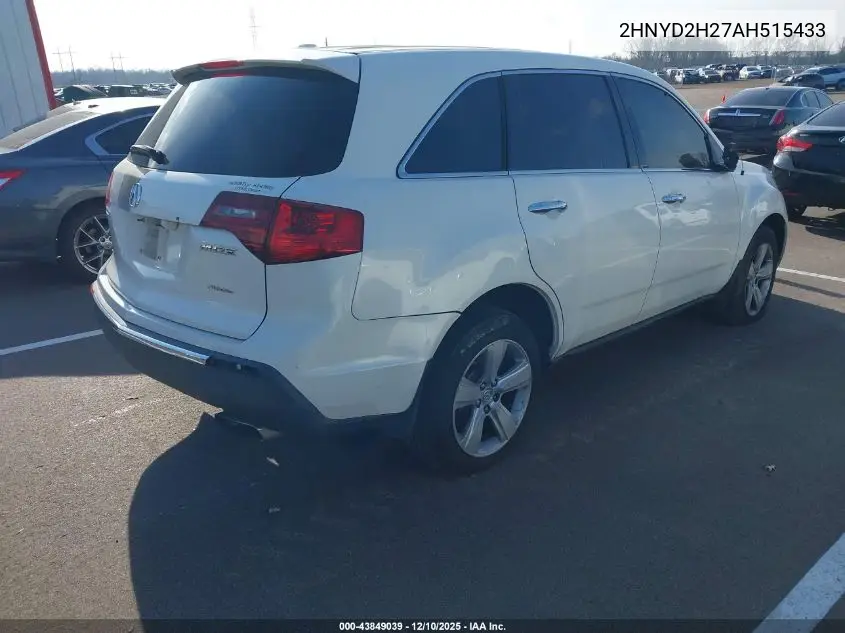 2HNYD2H27AH515433 2010 Acura Mdx
