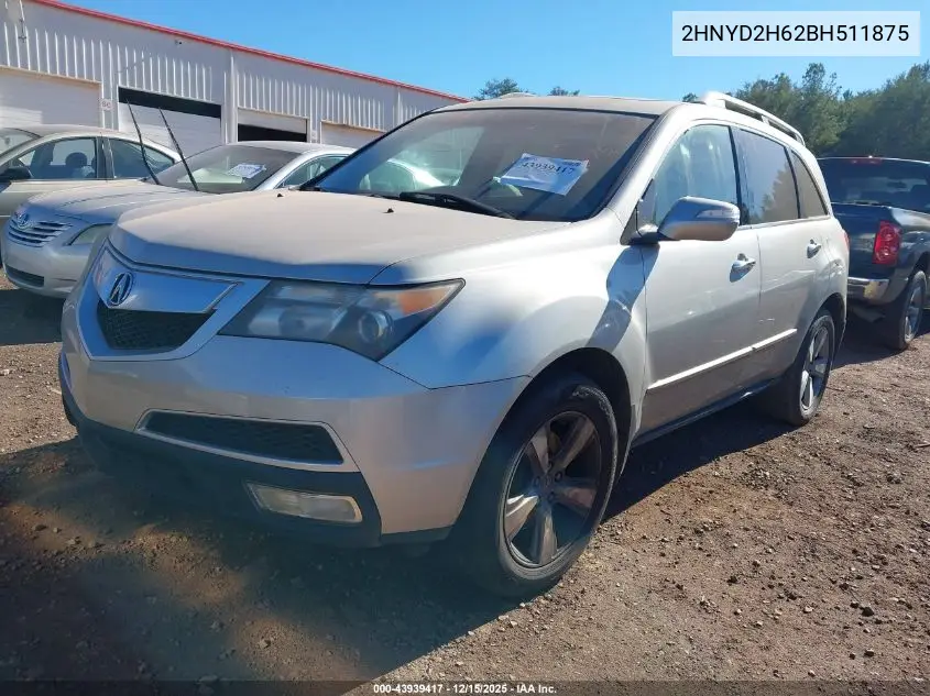 2HNYD2H62BH511875 2011 Acura Mdx Technology Package
