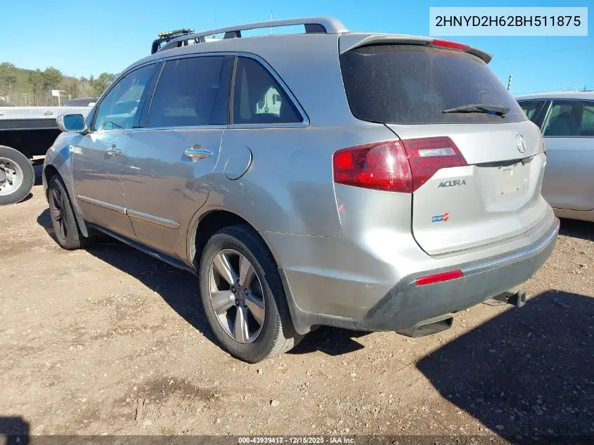 2HNYD2H62BH511875 2011 Acura Mdx Technology Package