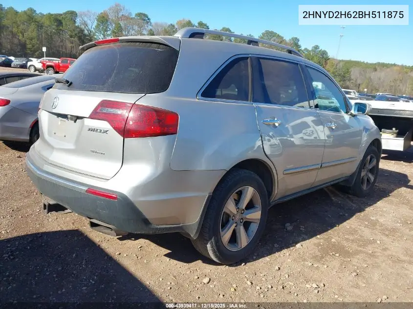 2HNYD2H62BH511875 2011 Acura Mdx Technology Package