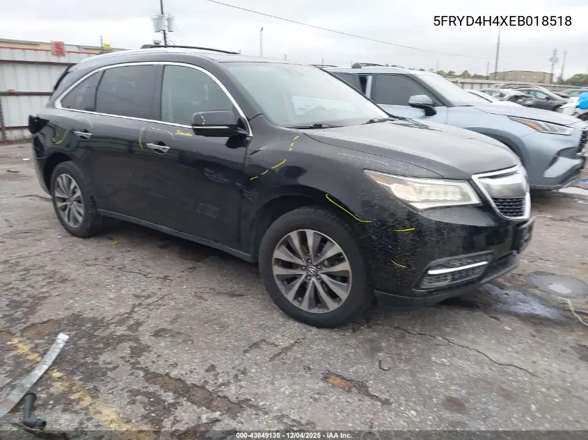 5FRYD4H4XEB018518 2014 Acura Mdx Technology Package