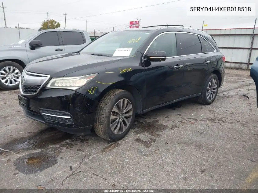 5FRYD4H4XEB018518 2014 Acura Mdx Technology Package