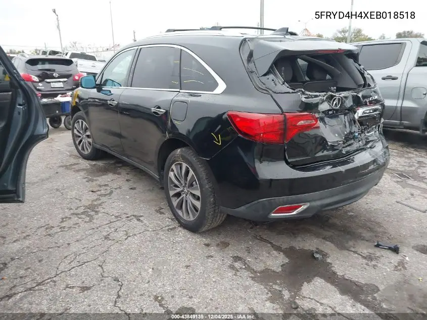 5FRYD4H4XEB018518 2014 Acura Mdx Technology Package