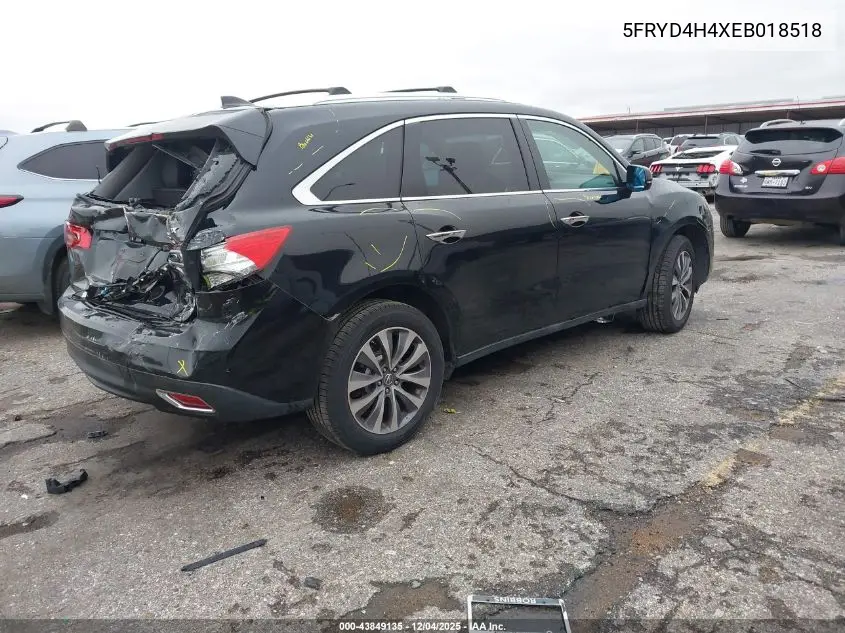 5FRYD4H4XEB018518 2014 Acura Mdx Technology Package