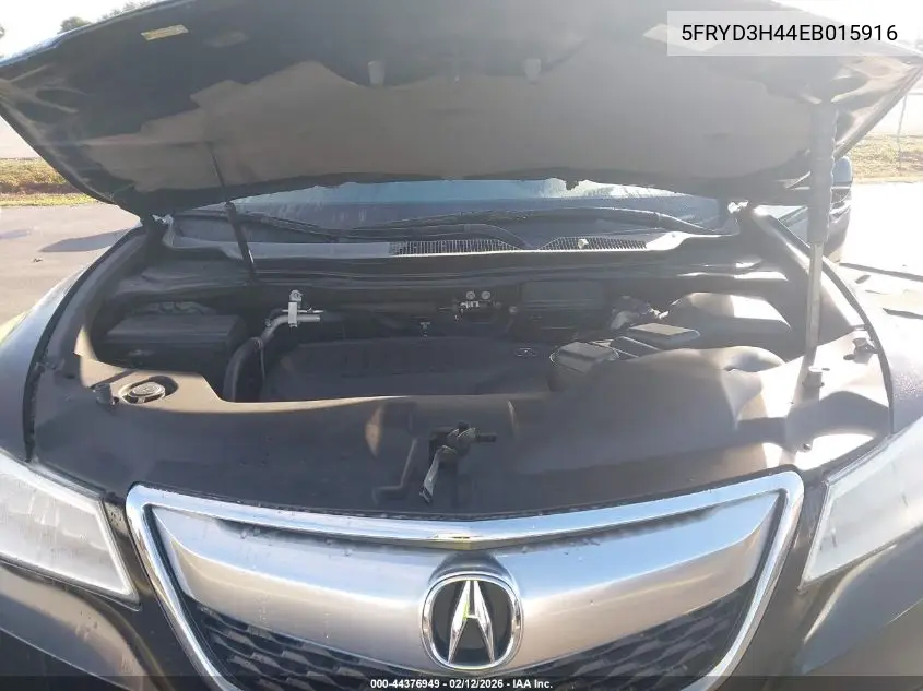 2014 Acura Mdx Technology Package VIN: 5FRYD3H44EB015916 Lot: 44376949