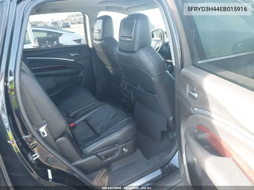2014 Acura Mdx Technology Package VIN: 5FRYD3H44EB015916 Lot: 44376949
