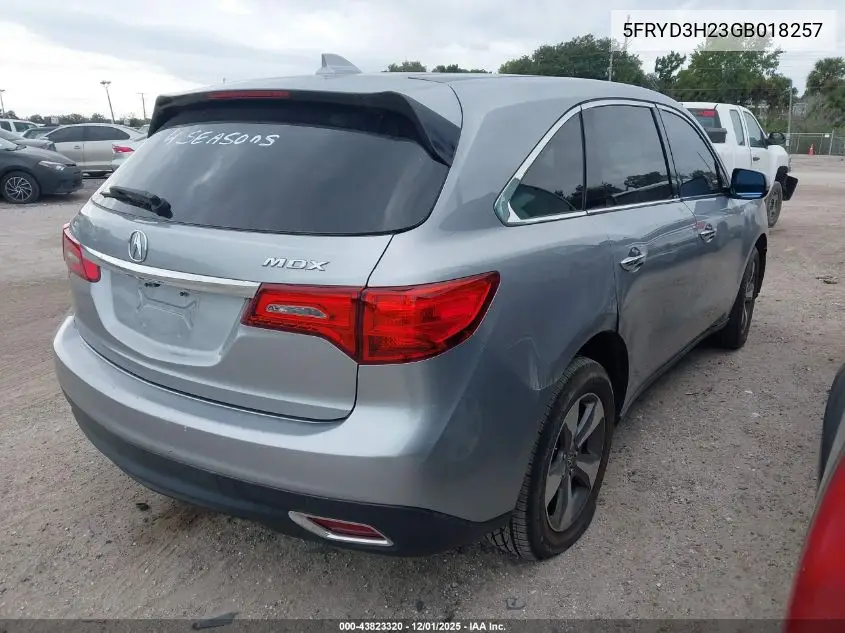 5FRYD3H23GB018257 2016 Acura Mdx Acurawatch Plus Package